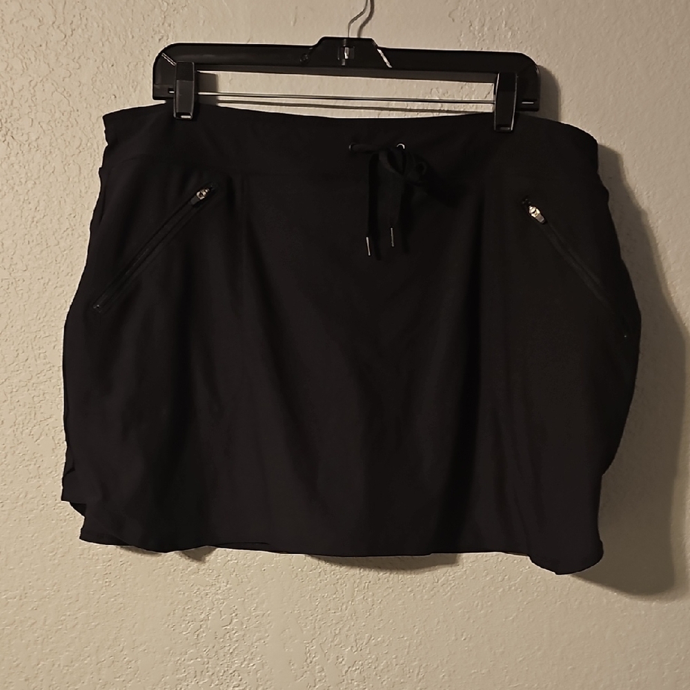 📢5 For $20 Black Skort with Zipper Pockets